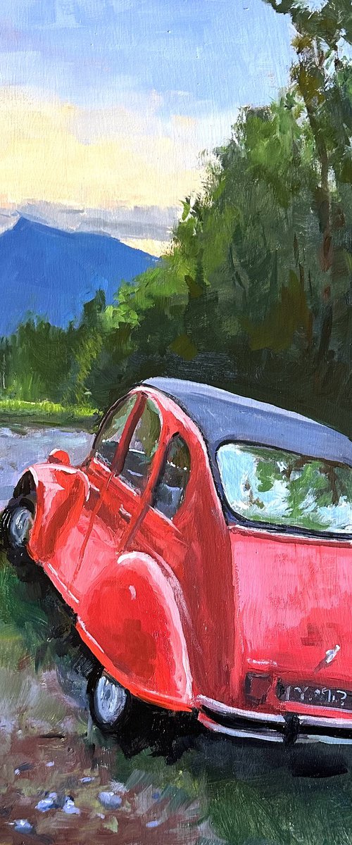 Citroen 2CV with a view by Toni Swiffen