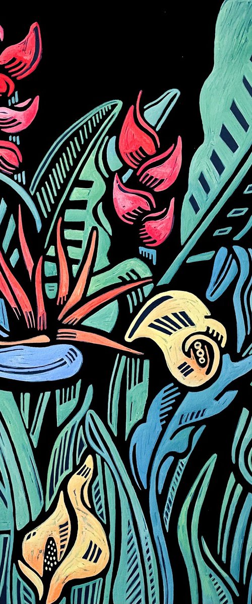 Tropical Flowers by Laurel Macdonald