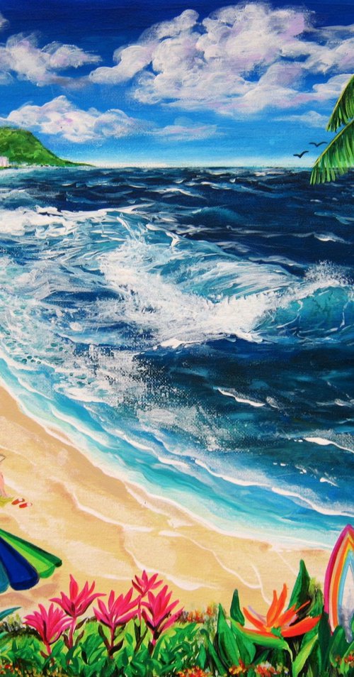 Tropical Beach by Galina Victoria
