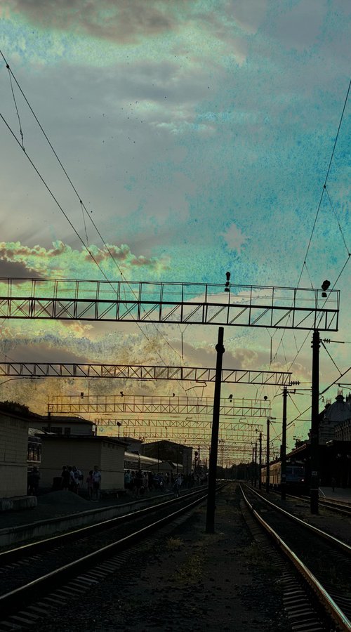 Miracle tiffany sky Cityscape by Yuliia Sharapova