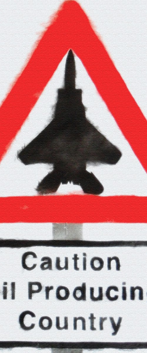 CAUTION (ON A BOX CANVAS). by Juan Sly